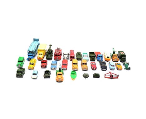 A tray of Dinky die-cast model vehicles, including Dinky Supertoys ref. 955 Fire Truck; ref. 930 Bedford Pallet truck; ref. 9