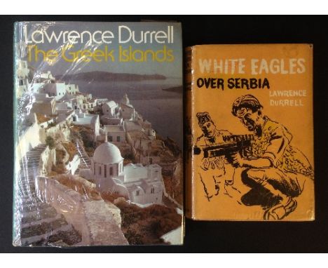 LAWRENCE DURRELL: White Eagles over Serbia; publ. Faber & Faber 1957, First Edition, signed to frontispiece "Family Bookshelf