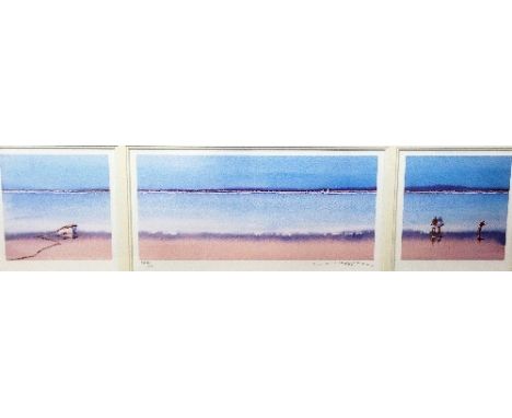 GED MITCHELL: framed and glazed limited edition print; Beachscape (Certificate of Authenticity to reverse)