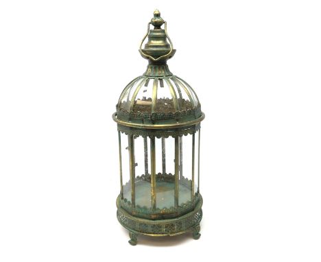 Dome top octagonal lantern with swing handle, H68cm Condition Report Click here for further images, condition, auction times 