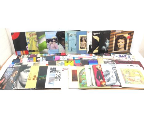 Quantity rock vinyl records incl The Cure, Genesis, Stevie Nicks, Pete Townshend, Meat Loaf, Deep Purple, Led Zeppelin, Steel