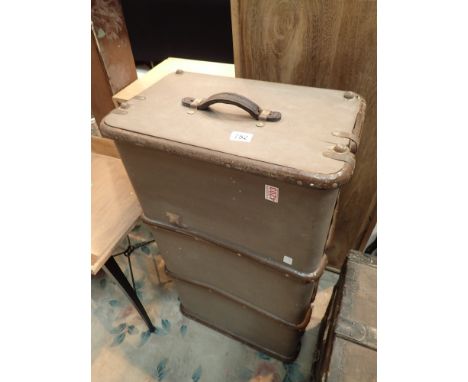 Steel bound vintage cabin trunk