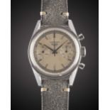 A GENTLEMAN'S STAINLESS STEEL HEUER CARRERA 45 CHRONOGRAPH WRIST WATCH CIRCA 1960s, REF. 3647D