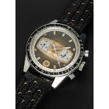 A RARE GENTLEMAN'S STAINLESS STEEL YEMA RALLYE "FORMICA" CHRONOGRAPH WRIST WATCH CIRCA 1968, REF.