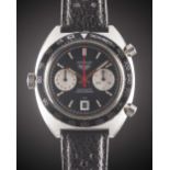 A GENTLEMAN'S STAINLESS STEEL HEUER "VICEROY" AUTAVIA CHRONOGRAPH WRIST WATCH CIRCA 1970s, REF.