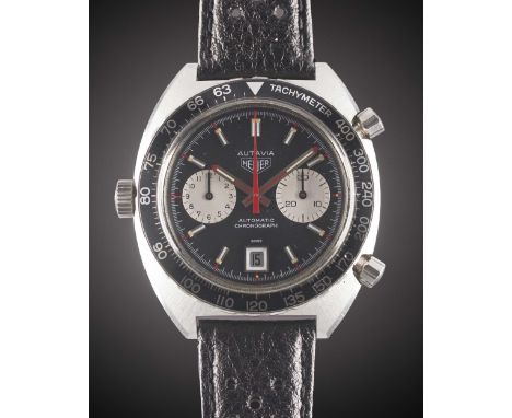 A GENTLEMAN'S STAINLESS STEEL HEUER "VICEROY" AUTAVIA CHRONOGRAPH WRIST WATCHCIRCA 1970s, REF. 1163VMovement: 17J, automatic,