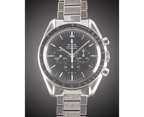 A GENTLEMAN'S STAINLESS STEEL OMEGA SPEEDMASTER PROFESSIONAL "PRE MOON" CHRONOGRAPH BRACELET WATCHCIRCA 1968, REF. 145.012-67