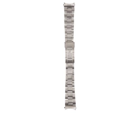 A STAINLESS STEEL 20MM ROLEX OYSTER SUBMARINER "FOLDED LINK" BRACELET CIRCA 1970s, REF. 9315 Clasp code C, 380 end links, 14 
