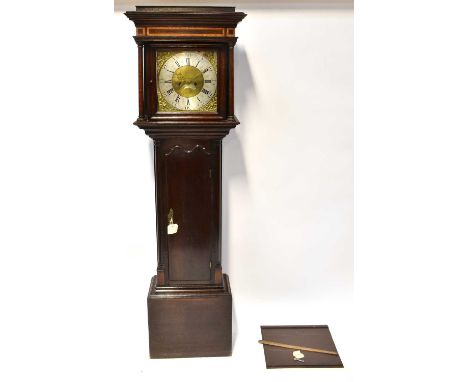 MAJOR SCHOFIELD, ROCHDALE; an early 19th century thirty-hour chiming oak cased longcase clock, the square brass dial with sil