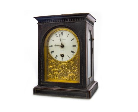 GEORGIAN CARRIAGE CLOCK BY JAMES MURRAY, the one train fusee movement signed by the maker, London, Royal Exchange, the white 