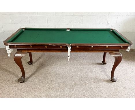 A W.Jelks &amp; Sons, &lsquo;The Challenge&rsquo; combined Billiard and Dining table, circa 1900, with a removable mahogany t