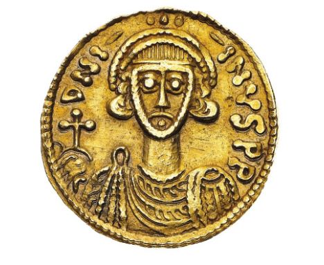 Gisulfo II (742-752) - Solido - Diritto: busto diademato e drappeggiato del Duca di fronte con il globo crucigero nella mano 