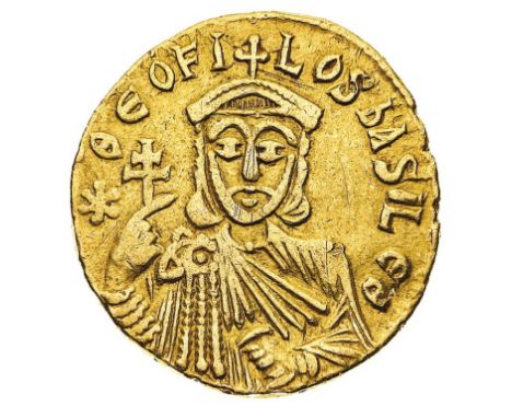 Teofilo (829-842) - Solido databile al 830-840 - Zecca: Costantinopoli - Diritto: busto coronato dell'Imperatore di fronte co