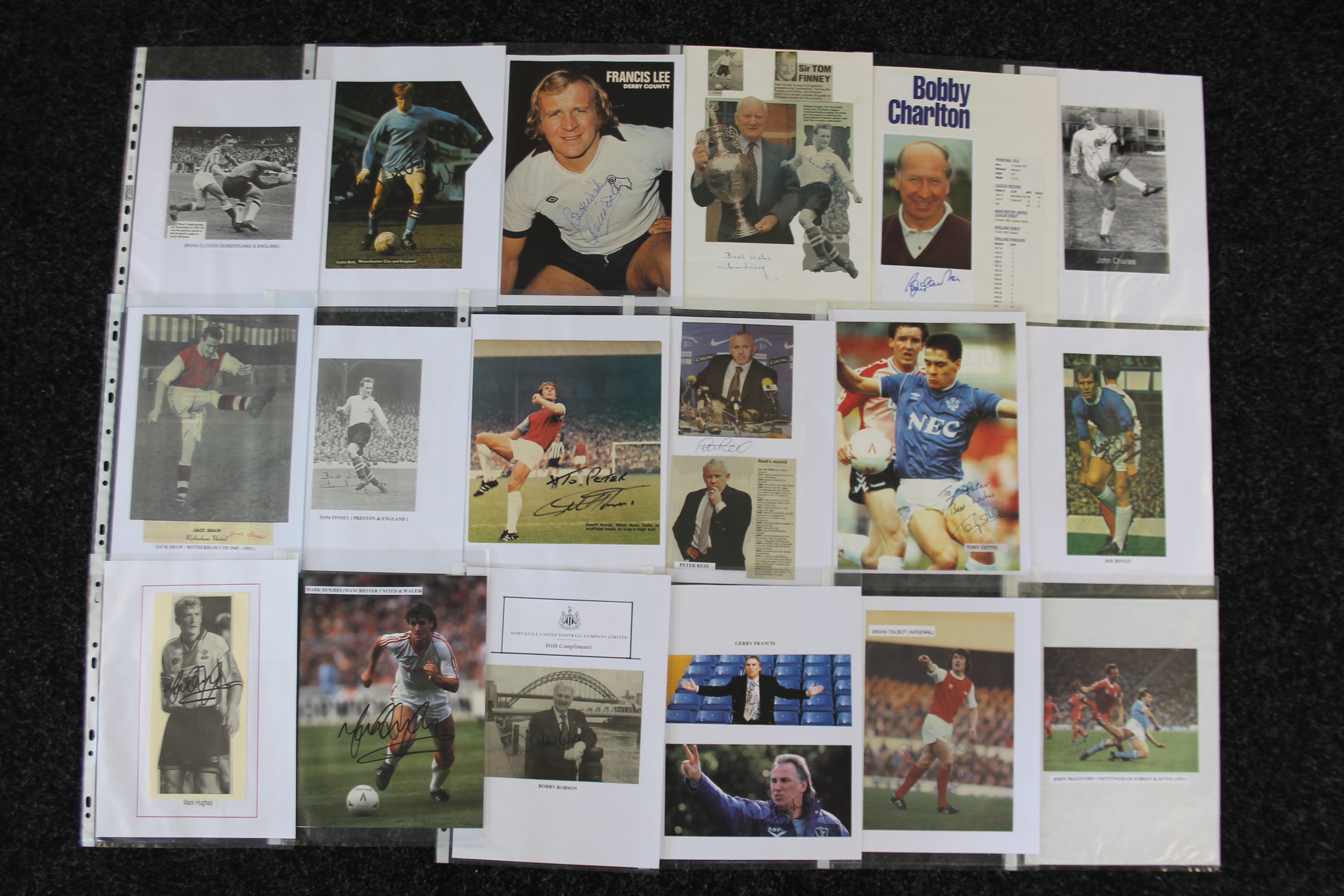 BRITISH FOOTBALL AUTOGRAPHS a collection of 42 British football related autographs, generally f