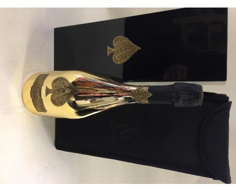 ARMAND DE BRIGNAC - bottle of "Ace of Spades" Brut Gold Champagne (75cl). In black presentation box with black outer shell ca