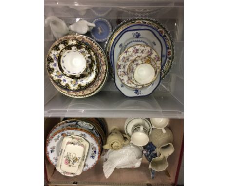 MIXED CERAMICS - excellent and broad collection to include c45 plates, 2 trios (Royal Albert), 2 Nao swans, butter dish, 2 wa