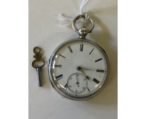 JOHN PARR VERGE FUSEE SILVER POCKET WATCH - signed "John Parr Eccleston 1845, No.1845" on movement. Sterling silver case with