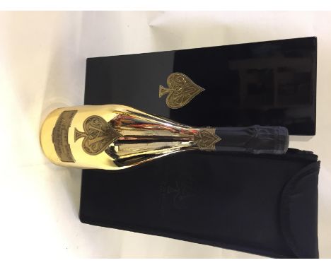 ARMAND DE BRIGNAC - bottle of "Ace of Spades" Brut Gold Champagne (75cl). In black presentation box with black outer shell ca