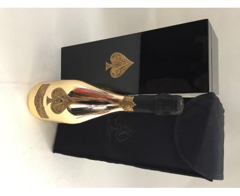 ARMAND DE BRIGNAC - bottle of "Ace of Spades" Brut Gold Champagne (75cl). In black presentation box with black outer shell ca