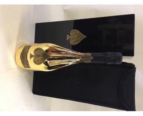 ARMAND DE BRIGNAC - bottle of "Ace of Spades" Brut Gold Champagne (75cl). In black presentation box with black outer shell ca