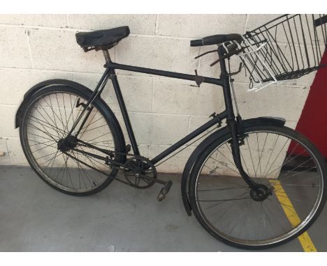 ELSWICK HOPPER BICYCLE - original and early gents "Hopper" in black with Sturmey Archer gears.