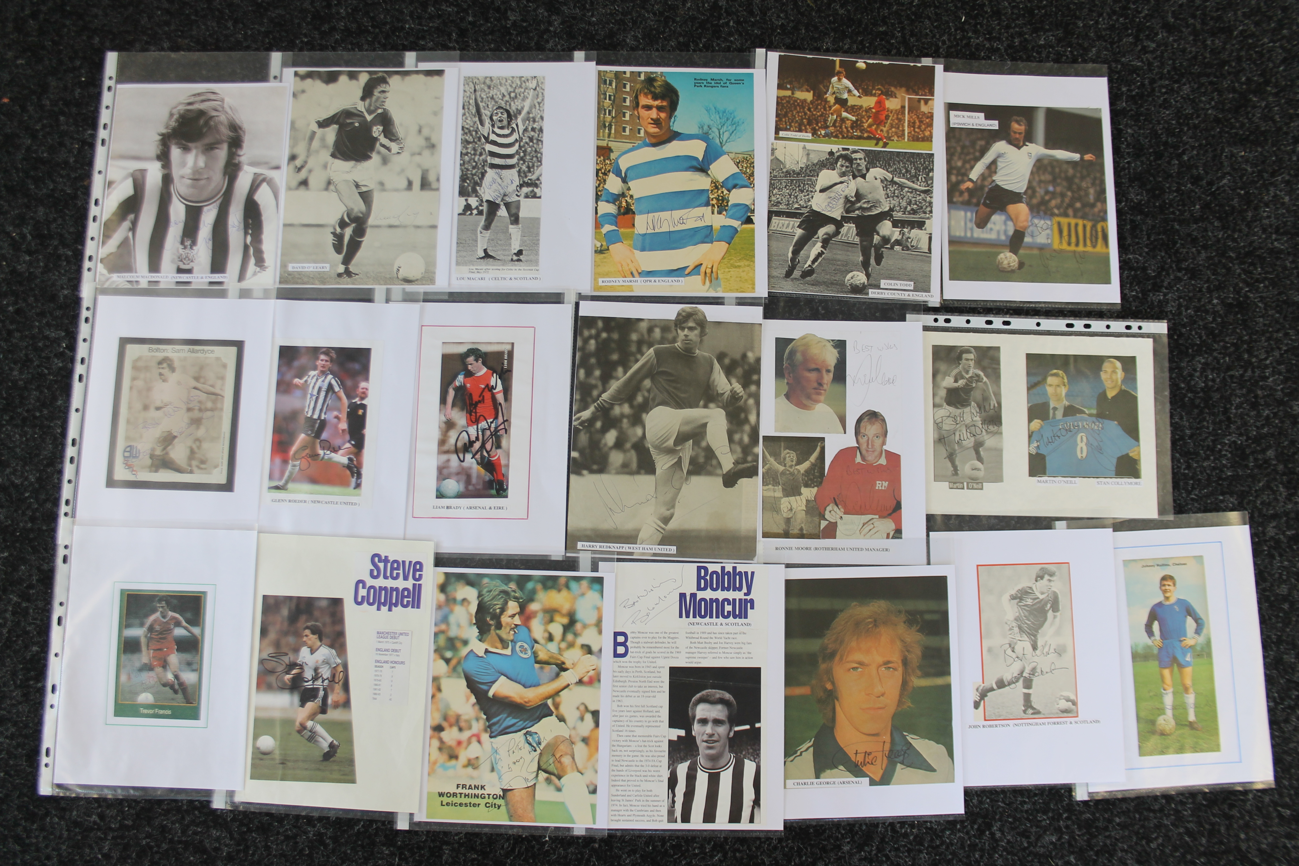 BRITISH FOOTBALL AUTOGRAPHS a collection of 42 British football related autographs, generally f