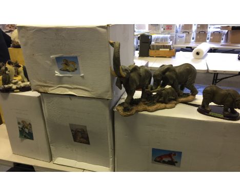 ANIMAL FIGURES - fifteen ceramic animal figures to include ten from the Juliana collection (6 boxed, four loose), one boxed A
