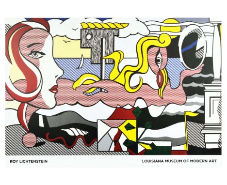 Original vintage exhibition poster for an exhibition of Roy Lichtenstein’ work at the Louisiana Museum of Modern Art in Copen