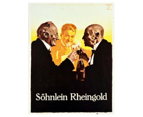 Original vintage advertising poster featuring artwork by the notable German poster artist Ludwig Hohlwein (1874-1949) depicti