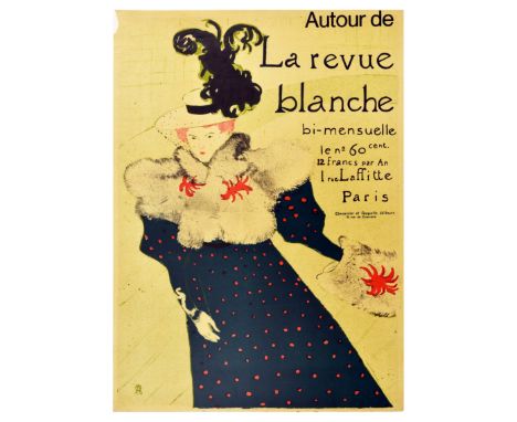 Original vintage advertising poster for an Henri de Toulouse-Lautrec exhibition at Galerie Maeght in 1966. The poster is Toul