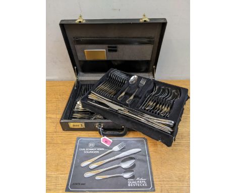 A Solingen cutlery set in a briefcase style case, Location: 