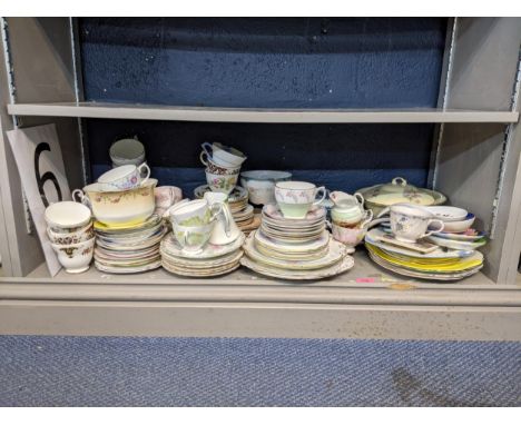 Mixed china and ceramics to include part dinner service consisting tureens, plates, saucers, cups and other itemsLocation: 
