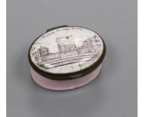 A late 18th century South Staffordshire oval enamel patch box