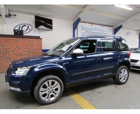 Make &amp; Model: Skoda Yeti Outdoore EleganceDate of Reg: AP15 JVJColour: Bluecc: 1968MoT: 18-06-2022Fuel Type: DIESELMileag
