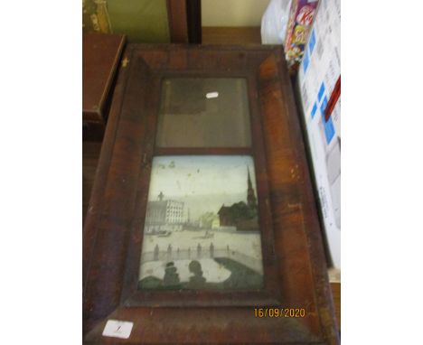 VINTAGE CLOCK CASE FROM A NORTH AMERICAN CLOCK HEIGHT APPROX 65CM