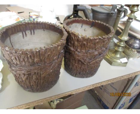 TWO CERAMIC POTS 