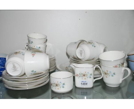 A Royal Doulton 'Pastorale' pattern Teaset for twelve, comprising twelve cups and saucers, twelve tea plates, milk jug and su
