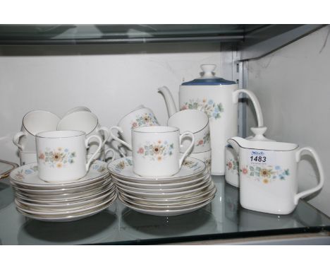 A Royal Doulton 'Pastorale' Coffee set comprising Coffee Pot, fourteen Coffee Cups and saucers, Cream Jug and lidded Sugar Bo