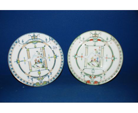 Two Royal Worcester Plates with oriental design