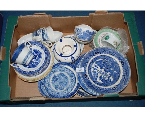 A quantity of blue and white china including Crown Ducal, Royal Worcester, T.G. Green, etc.