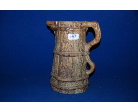 A large Hillstonia Tree Trunk design Jug, 11'' tall.
