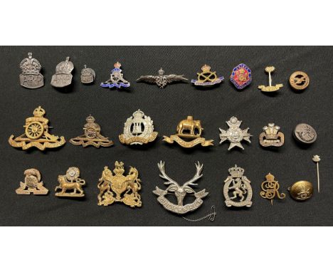 WW2 British Sweetheart Badges etc to include: 3 silver ARP badges, Silver RA enamel sweetheart, silver RAF Pilots Wing Sweeth