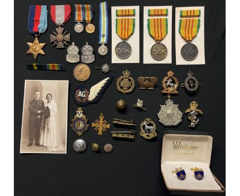 WW2 British 1939-45 Star: WW2 French Overseas Service Medal: Miniature WW1 British War &amp; Victory Medals: Miniature Britis