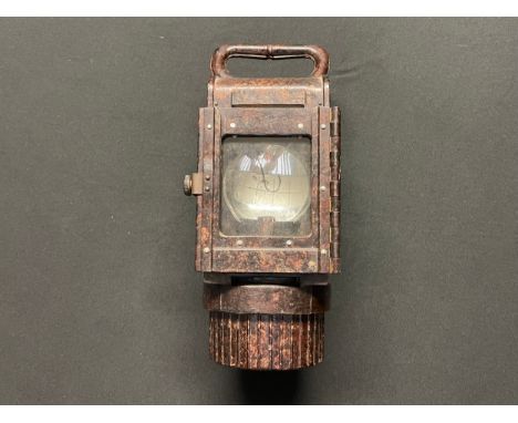 WW2 Third Reich Bakelite Carbide Lantern. WaA387 marked on mounting clip. 