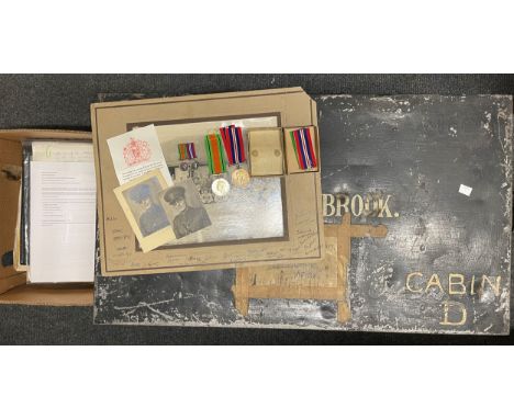WW2 British War Medal &amp; Defence Medals to Lt. RC Westbrook, Royal Engineers complete in box of issue with ribbons, plus m