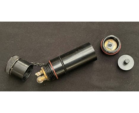 WW2 British RAF/SOE Cigarette Lighter with hidden escape compass. 78mm in length. Unissued condition. 