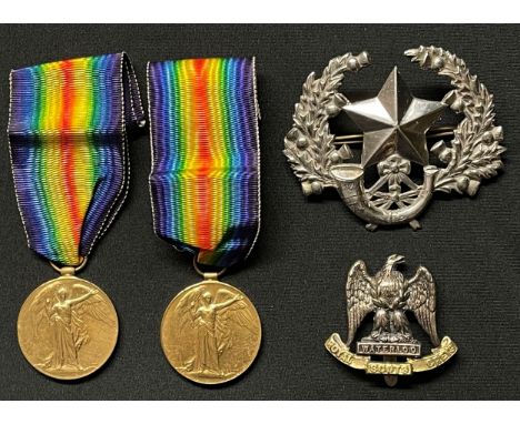 WW1 British Victory Medal to 25548 Pte WC Russell, Highland Light Infantry complete with ribbon: WW1 British Victory Medal to