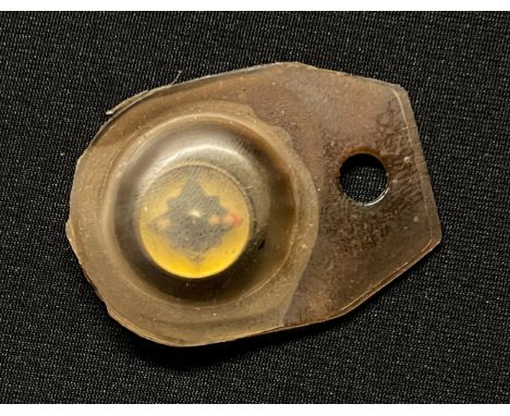 WW2 British Escape and Evasion Compass contained in a soft plastic pouch. Could be worn around the neck on a cord and swallow