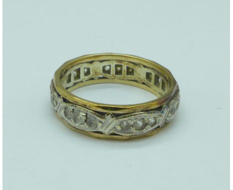 A 9ct gold ring, 3.2g, L