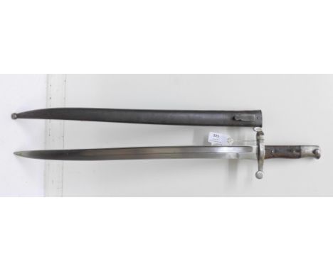 A Yataghan bayonet and scabbard, possibly Werndl